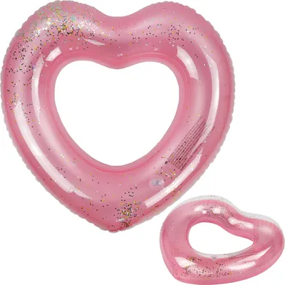 Produktbild von Aufblasbares Herzrad Rosa Mit Schwimmenden Pailletten
