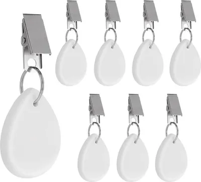 Image de 8 pièces de marbre nappes poids de table pendentifs clips pour la fête en plein air