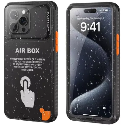Zdjęcie produktu dla ShellBox IP68 etui do iPhone’a 12 12 13 13 14 14 15 15 16 (6,1") - czarne
