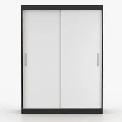 Image de Armoire à portes coulissantes Armoire Penderie Vista 04 (noir/blanc)