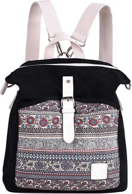 Produktbild von Rucksack Damen Handtasche Mode Lässig Leichte Umhängetasche Schultertasche Reiserucksack Umhängetasche,Schwarz