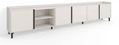 Produktbild von TV-Möbel Holzeffekt beige 309x35x61cm mit Beinen