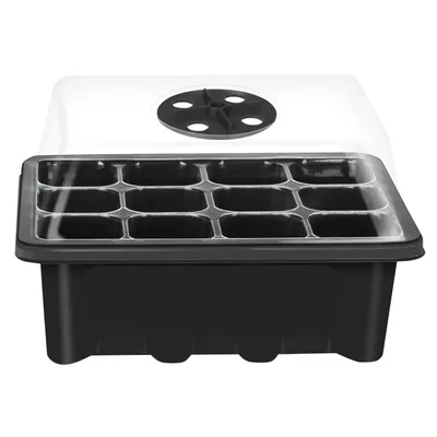 Obrázok produktu pre Rozmnožovacia súprava s priehľadným krytom, rozmnožovacia súprava pre vnútorné skleníky s ventilačným spínačom - PLANTURKA Black