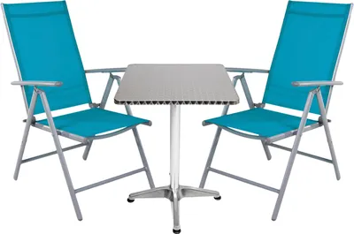 Produktbild von Bistrogarnitur 3-teilig Aluminium - Textilen Silber / Patrol