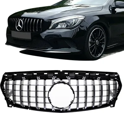 Produktbild von Kühlergrill Chrom Schwarz passend für Mercedes CLA W117 ab 2016 (Mopf) auf Sport-Panamericana GT