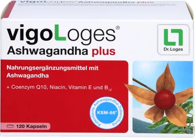 Produktbild von vigoLoges  Ashwagandha plus, 120 St. Kapseln