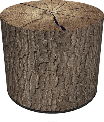 Produktbild von Bertoni Deko- Pouffe | Hocker | Stoffhocker | Ottomane | Sitzpouffe | D40 x 40 cm | Pouffe für Garten oder Wohnzimmer | Druck Eiche