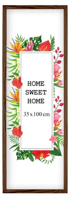 Produktbild von MG Design Braun Bilderrahmen 35 x 100 cm - Aus echtem Holz mit Acrylglas, zum Aufhängen & Aufstellen, für Fotos, Poster & Puzzle