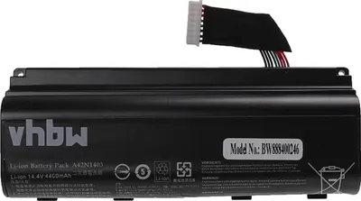 Produktbild von vhbw Akku kompatibel mit Asus G751JY-T7016H, G751JY, G751JY-T7188H, G751JY-T7186H, G751JY-T7163H, G751JY-T7059H Notebook (4400 mAh, 14,4 V, Li-Ion)