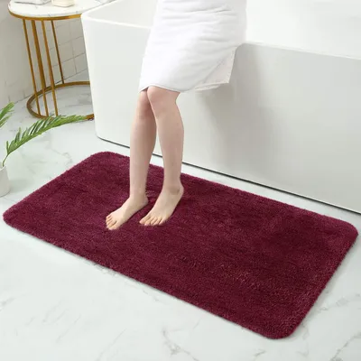 Image de Elzusha - Tapis de bain antidérapant en microfibre, doux et lavable, 60 x 120 cm