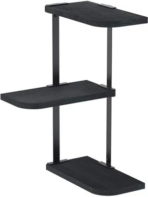Immagine prodotto di Ibenzoa® - Scaffale da parete (3 ripiani) in legno e metallo – Scaffale da parete salvaspazio, dimensioni 12x25x44 cm, stile rustico, ideale per soggiorno, cucina, bagno e ufficio