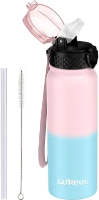 Obrázok produktu pre Nerezová fľaša na vodu 600 ml, športová, nepretekajúca, bez BPA