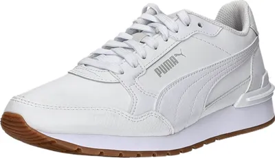 Produktbild von PUMA St Runner V4 L Sneaker Unisex 39906813, EU 38, PUMA White-Glacial Gray-Gum, SOFTFOAM Memory-Innensohle, Leder Synthetik Textil, 2,5 cm, Low-Cut, Running Freizeit Alltag
