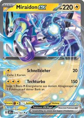 Produktbild von Miraidon ex Doppelstern Karmesin & Purpur Obsidianflammen 79/197 Sammelkarten Pokemon Einzelkarten