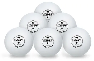 Produktbild von Tischtennisbälle Sedco für das Training 1* zellfrei 6 Stück weiß