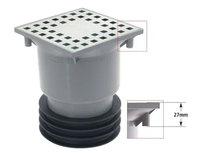 Produktbild von Airfit Universal Bodenablauf mit Edelstahl-Rost, DN 50-110