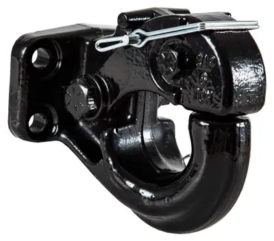6-Ton Pintle Haken, geschmiedet, schwarz, mit Montageset