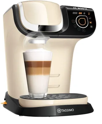 Produktbild von Bosch TAS6507, Pad-Kaffeemaschine, 1,3 l, Kaffeekapsel, 1500 W, Beige, Schwarz
