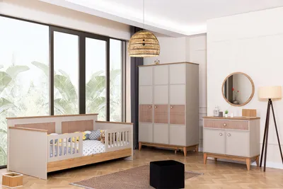Immagine prodotto di Set completo per la cameretta dei bambini letto di design armadio specchio cassettiera