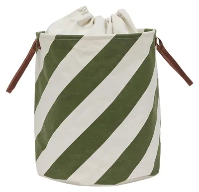 Obrázok produktu pre OYOY Sakki úložný kôš veľký L301307 Olive textilný kôš so sťahovacou šnúrou na hračky bielizeň deky do detskej izby