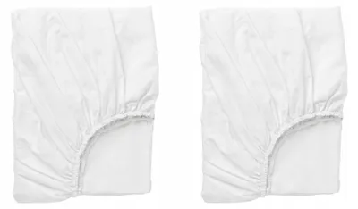 Produktbild von IKEA DVALA Spannbettlaken 2 Stück Weiß 80x200 cm