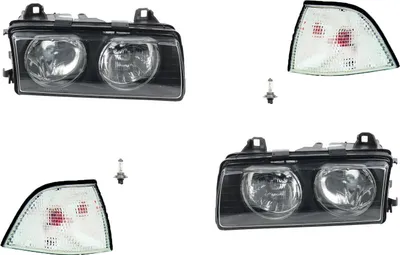 Produktbild von Johns, Scheinwerfer passend für BMW 3er E36 09/94-04/99 + H7 Set Links Rechts + Blinker 63128363495 8363495 63128363496 8363496 82199403093 9403093 82