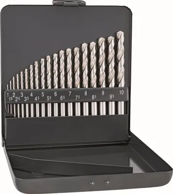 Produktbild von Alpen HSS Cobalt Spiralbohrer 19-teilig kurz 1-10 x 0,5 mm Metallkassette