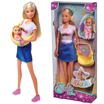 Produktbild von SIMBA Steffi Puppe mit Baby in Chust