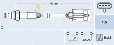 Produktbild von FAE Lambdasonde für OPEL Astra G CC (T98) vor-Kat 77158