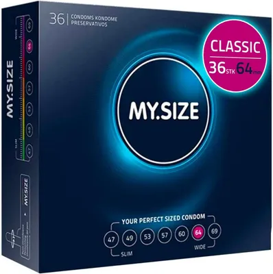 Zdjęcie produktu dla MY.SIZE 10117192, Prezerwatywa dla mężczyzn, Przezroczysty, Lateks, ISO 4074: 2002, CE0197, 60 mm, 193 mm