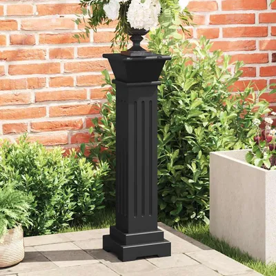 Image de VIDAXL PLANT STANDARD SOLCISH SOLTER Square 17x17x66 cm MDF Schwarz