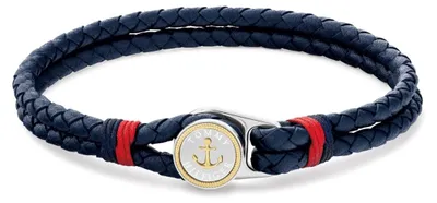 Obrázek produktu pro Kožené náramky Tommy Hilfiger pro muže, kolekce, barva: námořnická modř - model 27