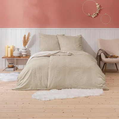 Produktbild von Estella Feinflanell Bettwäsche Tirolo natur 135x200 cm + 80x80 cm