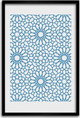Produktbild von Bild - Bilderrahmen - 40 cm x 60 cm - MDF - Rahmen - Wandkunst - Orientalisches Muster