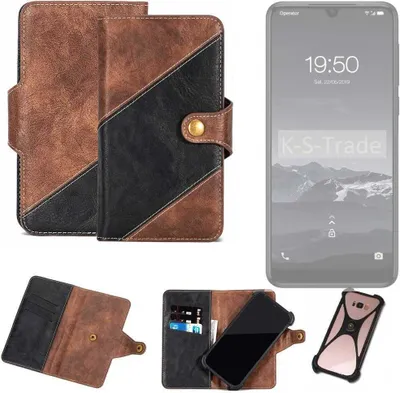 Produktbild von K-S-Trade Handyhülle Schutzhülle Bookstyle Case kompatibel mit Qilive Q3 Klapphülle Cover Hülle Schutztasche 1x