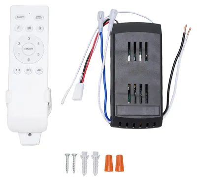 Image de Kit de télécommande universel pour ventilateur de plafond, courant continu, 6 vitesses, récepteur ded'éclairage avec minuterie, pour remplacement