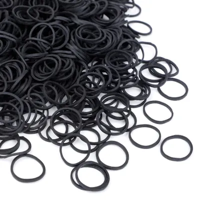 Produktbild von 1000 Gummibänder, schwarz, 20 mm, elastische Bänder für den Hausgebrauch und das Büro