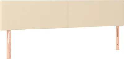 Produktbild von vidaXL Kopfteile Creme 200x5x78/88 cm Stoff