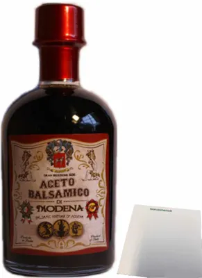 Produktbild von Bertoni Aceto Balsamico di Modena IGP 3 Medallien (250ml Flasche) + usy Block