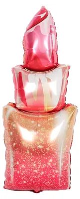 Produktbild von Folienballon Lippenstift XL, pink, 95 x 40 cm - JGA & Mädelsabend Deko