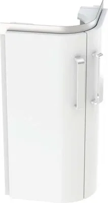 Produktbild von Geberit Eck-Handwaschbeckenunterschrank Renova Compact 42,5x60,4x33cm, 2 Türen, weiß hochglanz