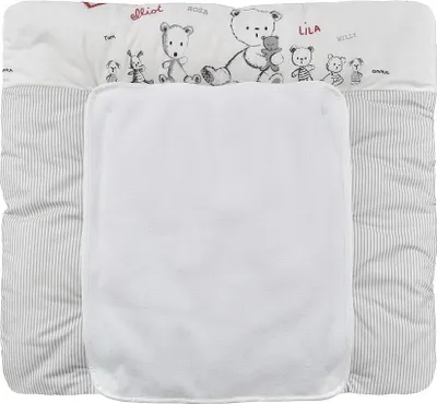 Produktbild von Baby-Delux Wickelauflage 70x75 inkl. abnehmbarer Frotteeauflage Bear Family Wickelunterlage Wickelkommode, Wickeltisch Baumwolle waschbar
