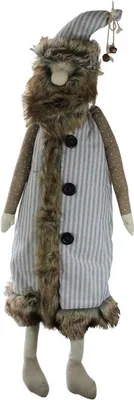 Produktbild von [ 80cm ] Deko Figur [ Wichtel, Waldgeist, Kobold, Nikolaus ] gestreifter Mantel