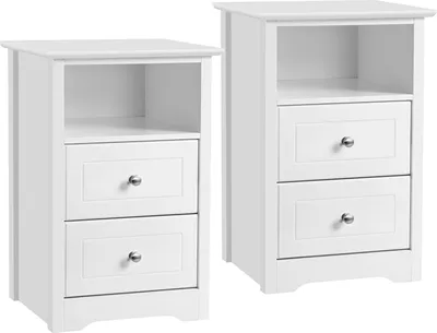 Produktbild von Yaheetech Nachtschrank 2er Set Kommode Nachttisch Schrank Beistelltisch für Schlafzimmer Wohnzimmer Flur 40 x 35 x 60 cm Holz