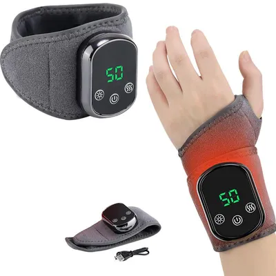 Produktbild von Handgelenk Wärmer mit Massagefunktion, wiederaufladbares Wärmegerät mit 5 Wärmestufen & Vibration, elektrische Heizmanschette für Handgelenke