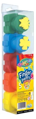 Obrázok produktu pre Colorino, Sady s farbami pre maľovanie prstami, 5 odtieňov