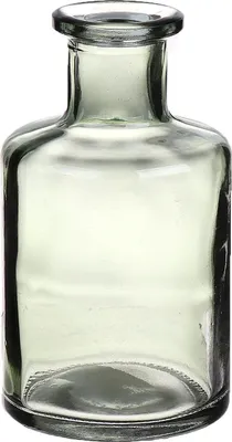 Produktbild von INNA-GLAS Dekoflasche BARTOLOMEA aus Glas, hellgrün-klar, 11,8cm, Ø6,8cm - Flaschenvase