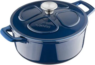 Produktbild von Famanu Gusseisen-Bratpfanne 3,5 l - Ø 24 cm emailliert temperaturbeständig