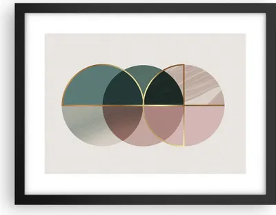 Produktbild von Gerahmtes Poster - Schwarzer Rahmen - Abstraktion Räder Minimalismus - 40x30 cm - Wand Bild - Wanddeko - Wandbilder - Kunstposter - Wandposter - Bilderrahmen - Bilder - Kunstdruck - P2BAA40x30-4399