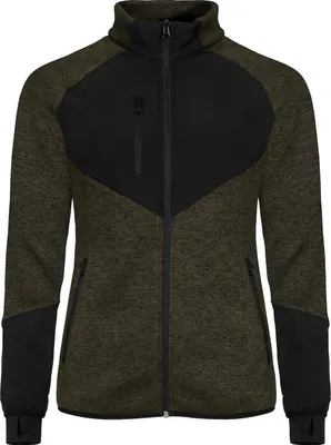 Produktbild von Clique Haines Women Jacke aus Strickfleece Softshell mit Reißverschlusstaschen und Daumenlöchern